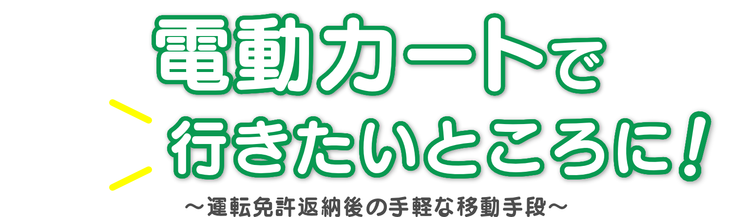 電動カートでいつでも行きたいところに！